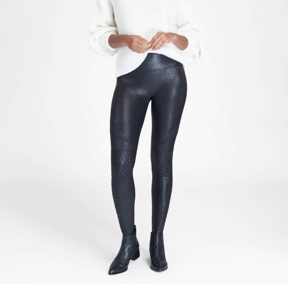 Faux Leather Quilted Leggings NWT